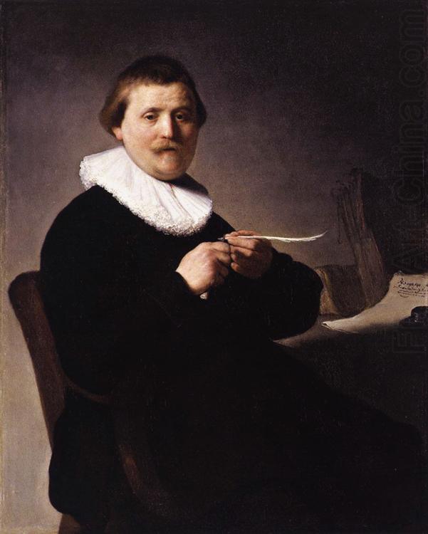 REMBRANDT Harmenszoon van Rijn Portrait of a man trimming his quill (mk33) china oil painting image